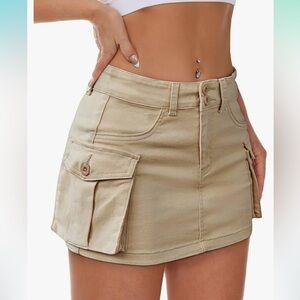 Y2K Cargo Mini Skirt